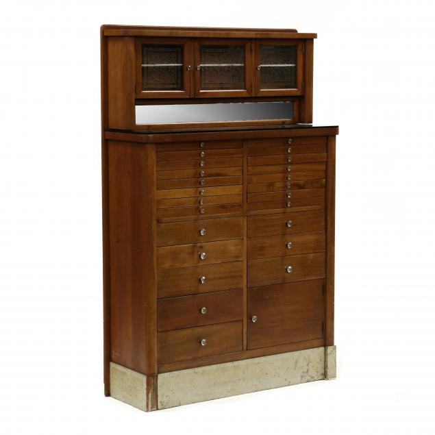 ANTIQUE MAHOGANY DENTAL CABINET