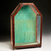 ANTIQUE MAHOGANY DISPLAY, MIRR