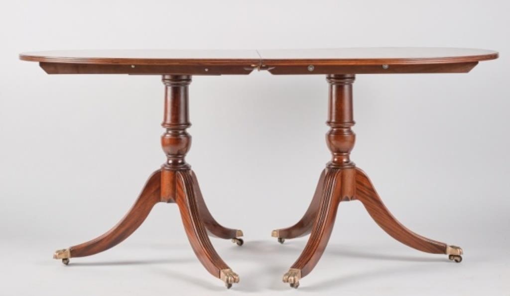 ANTIQUE MAHOGANY DOUBLE PEDESTAL