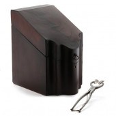 ANTIQUE MAHOGANY KNIFE BOX AND