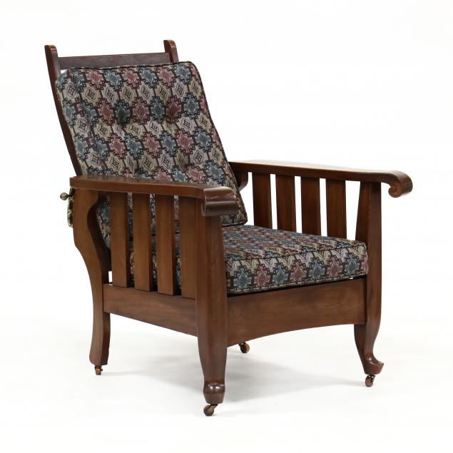 ANTIQUE MAHOGANY MORRIS CHAIR Circa