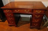 ANTIQUE MAHOGANY PEDESTAL DESK