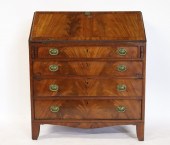 ANTIQUE MAHOGANY SLANT FRONT D