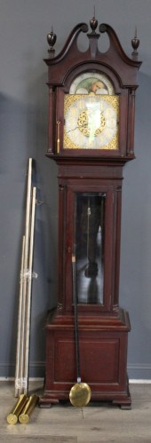 ANTIQUE MAHOGANY TALLCASE CLOC