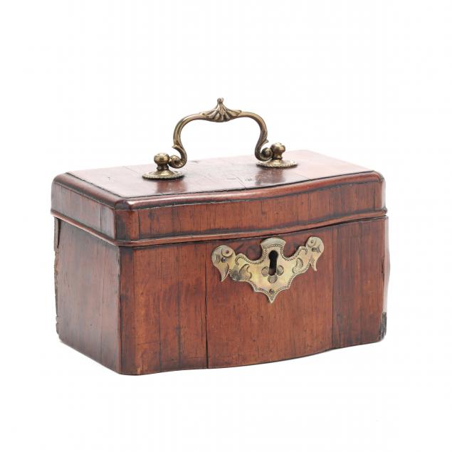 ANTIQUE MAHOGANY TEA CADDY 19th