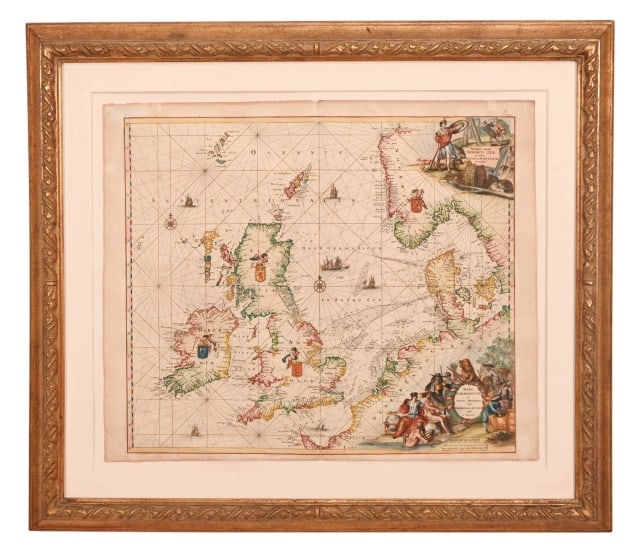ANTIQUE MAP ENGRAVING BRITISH ISLES