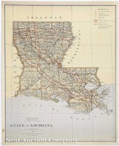 [Antique Map of Louisiana] "St