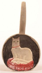 ANTIQUE MAPLE BUTTER PADDLE.An