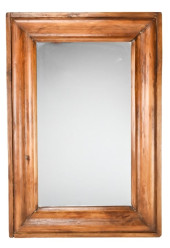 ANTIQUE MAPLE OGEE WALL MIRROR
