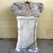 ANTIQUE MARBLE COLUMN BASE & C