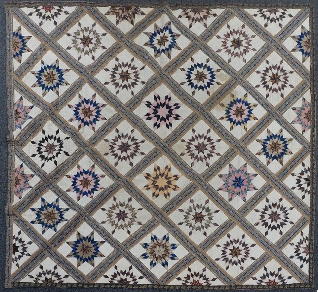ANTIQUE MARINER'S COMPASS QUILT, 98
