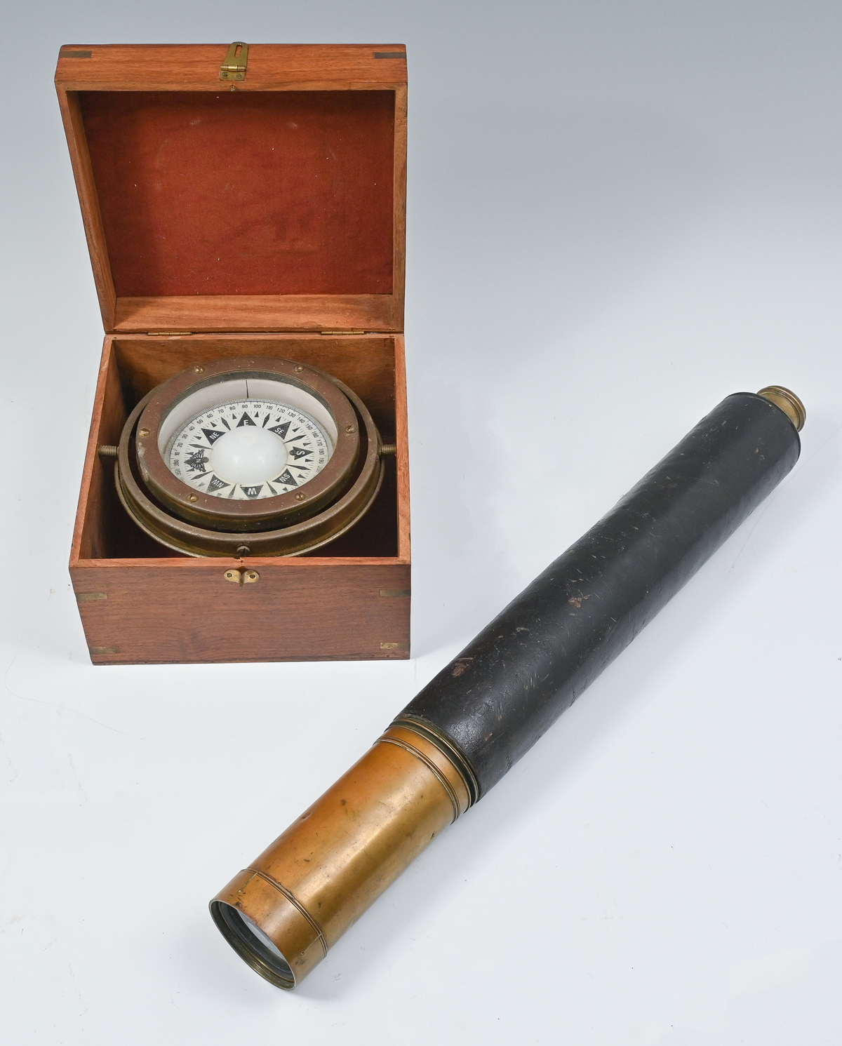 ANTIQUE MARITIME LEATHER BOUND