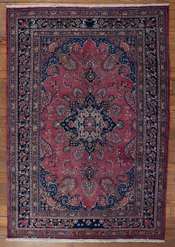 ANTIQUE MASHHAD 6'6" X 9'6" WOOL