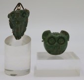 ANTIQUE MAYAN CARVED JADE PEND
