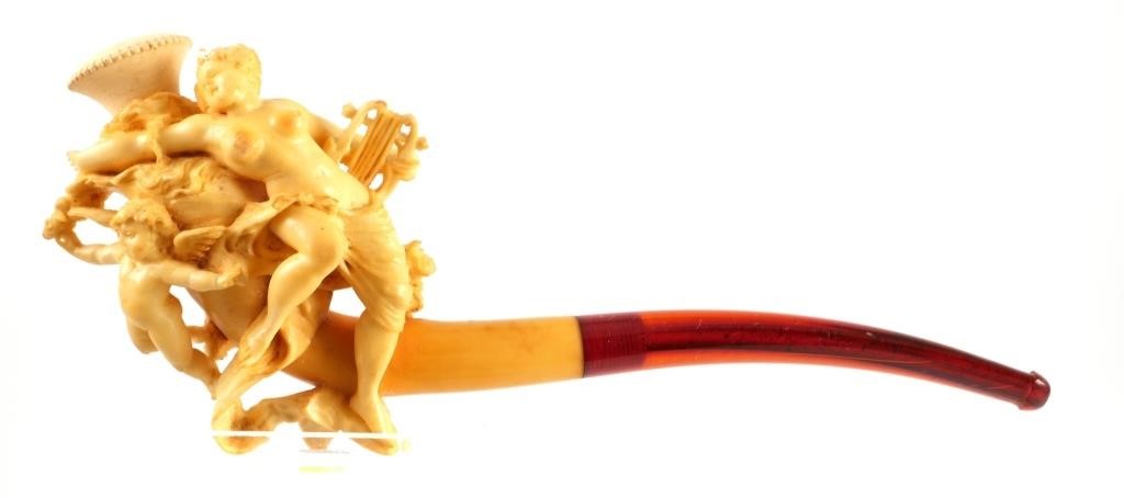 ANTIQUE MEERSCHAUM NUDE CARVED