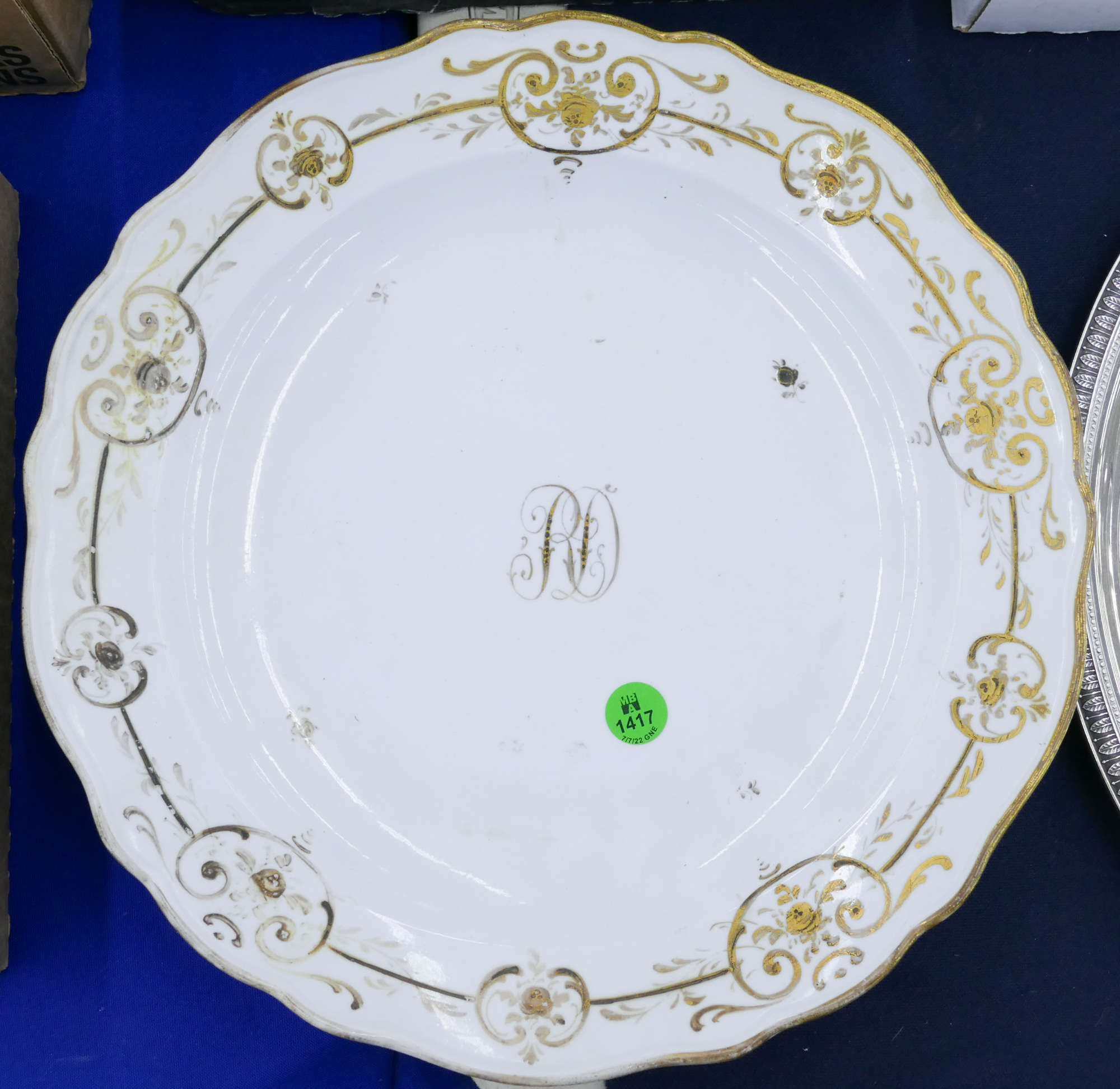 Antique Meissen Gilt Serving Bowl