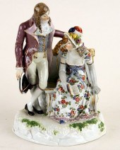 ANTIQUE MEISSEN PORCELAIN COUR