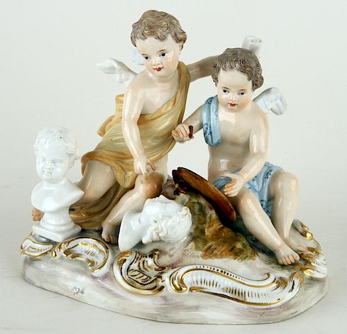 ANTIQUE MEISSEN PORCELAIN FIGURAL