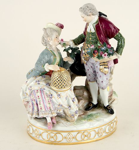 ANTIQUE MEISSEN PORCELAIN FIGURAL