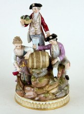 ANTIQUE MEISSEN PORCELAIN GRAP