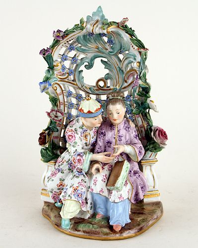 ANTIQUE MEISSEN PORECELAIN ASIAN