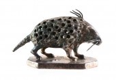 ANTIQUE MERIDEN SILVER PORCUPI