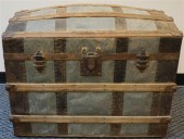 ANTIQUE METAL AND WOOD MOUNTED