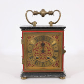 ANTIQUE METAL MANTEL CARRIAGE
