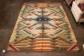 ANTIQUE MEXICAN SERAPI RUG WIT
