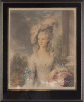 Antique Mezzotint of a Ladycir