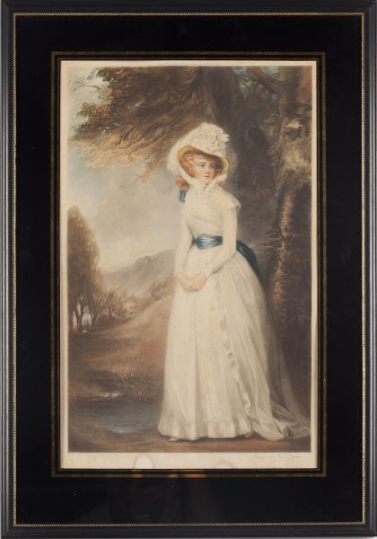 Antique Mezzotint of a Ladycirca