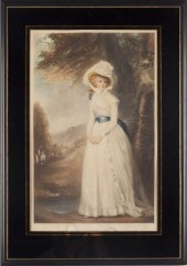 Antique Mezzotint of a Ladycir