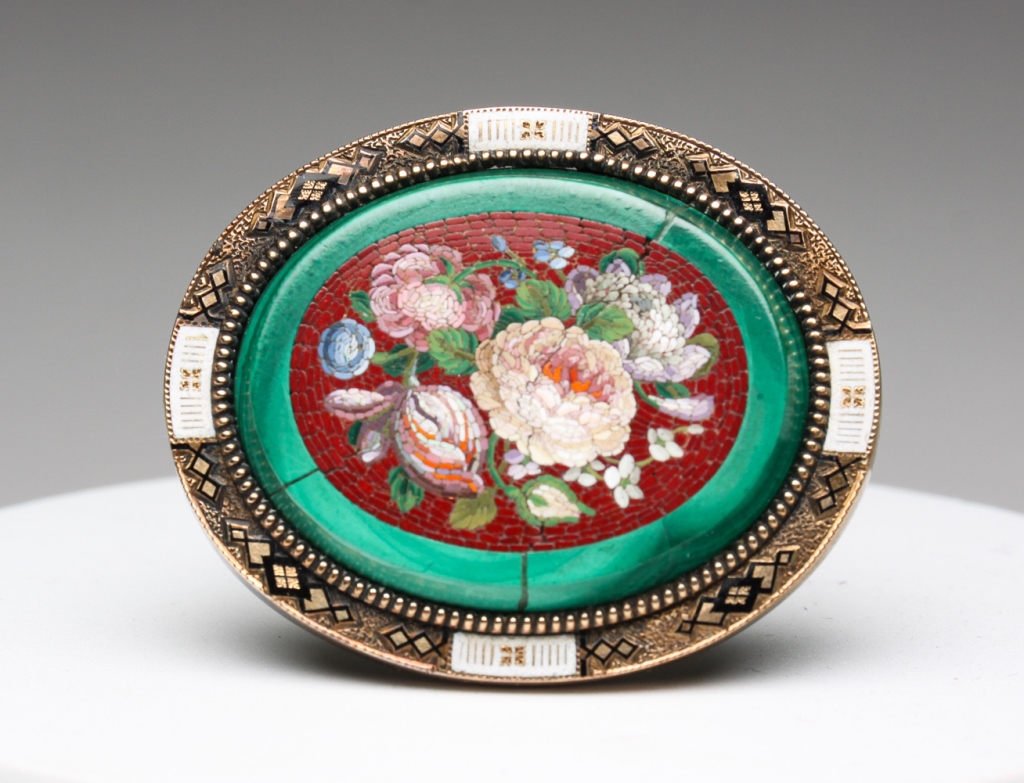 ANTIQUE MICRO MOSAIC AND