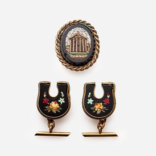 ANTIQUE MICRO MOSAIC CUFFLINKS