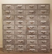 ANTIQUE MILK PAINTED 40-DRAWER
