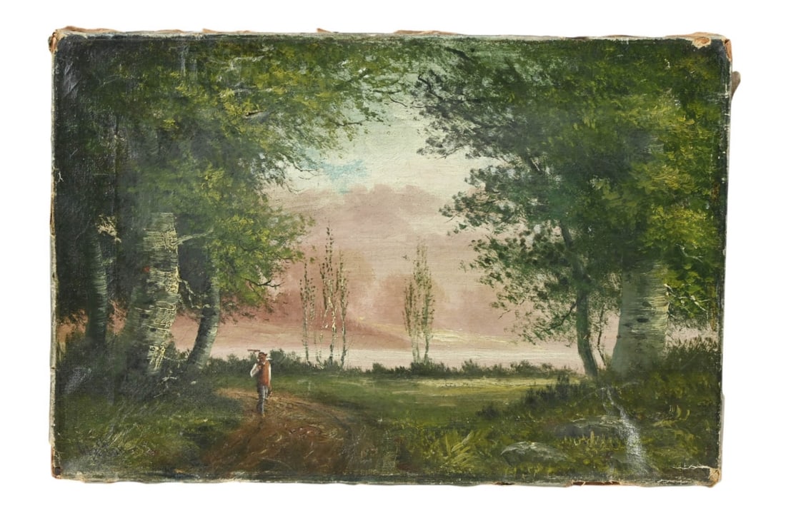 ANTIQUE MILTON SIGNED OIL