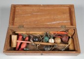 ANTIQUE MINIATURE CROQUET GAME