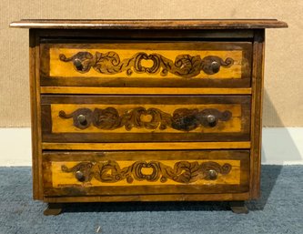 Antique miniature doll’s chest,