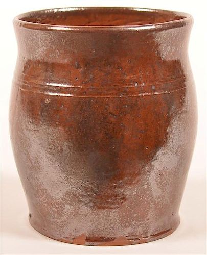 ANTIQUE MOTTLE GLAZED REDWARE