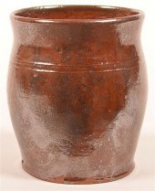 ANTIQUE MOTTLE GLAZED REDWARE