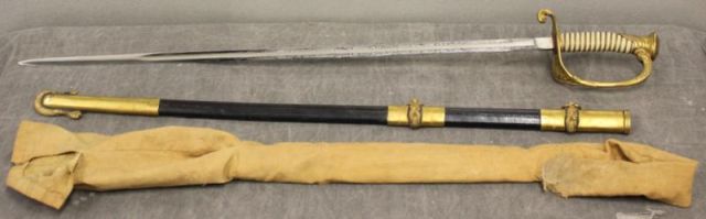 Antique Naval Sword.With a gilded