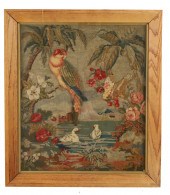ANTIQUE NEEDLEPOINT OF BIRDS I