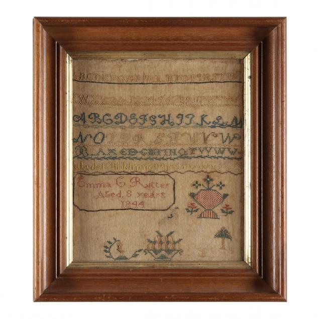 ANTIQUE NEEDLEWORK SAMPLER,