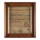 ANTIQUE NEEDLEWORK SAMPLER, AM