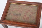 ANTIQUE NEEDLEWORK SAMPLER CON