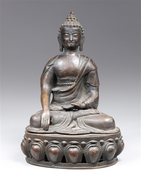 Antique Nepalese bronze seated