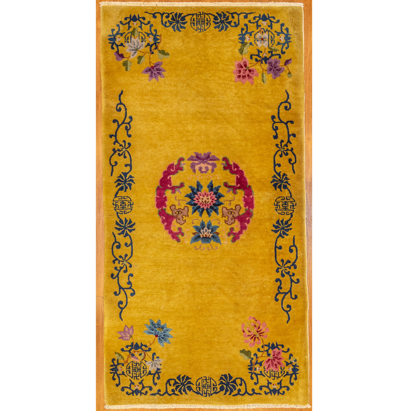 ANTIQUE NICHOLS RUG, CHINA, 3 X