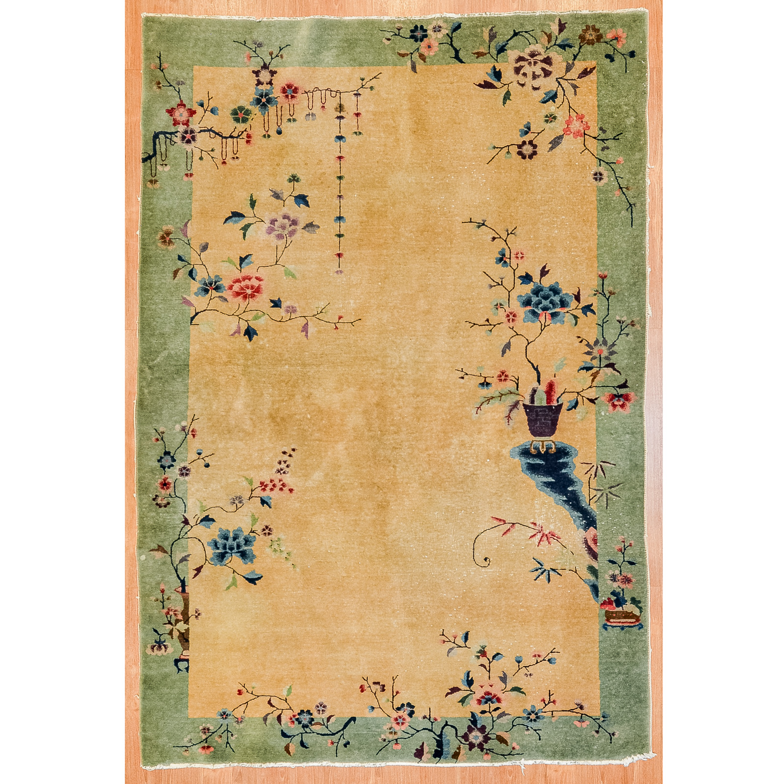ANTIQUE NICHOLS RUG, CHINA, 6 X 8.8