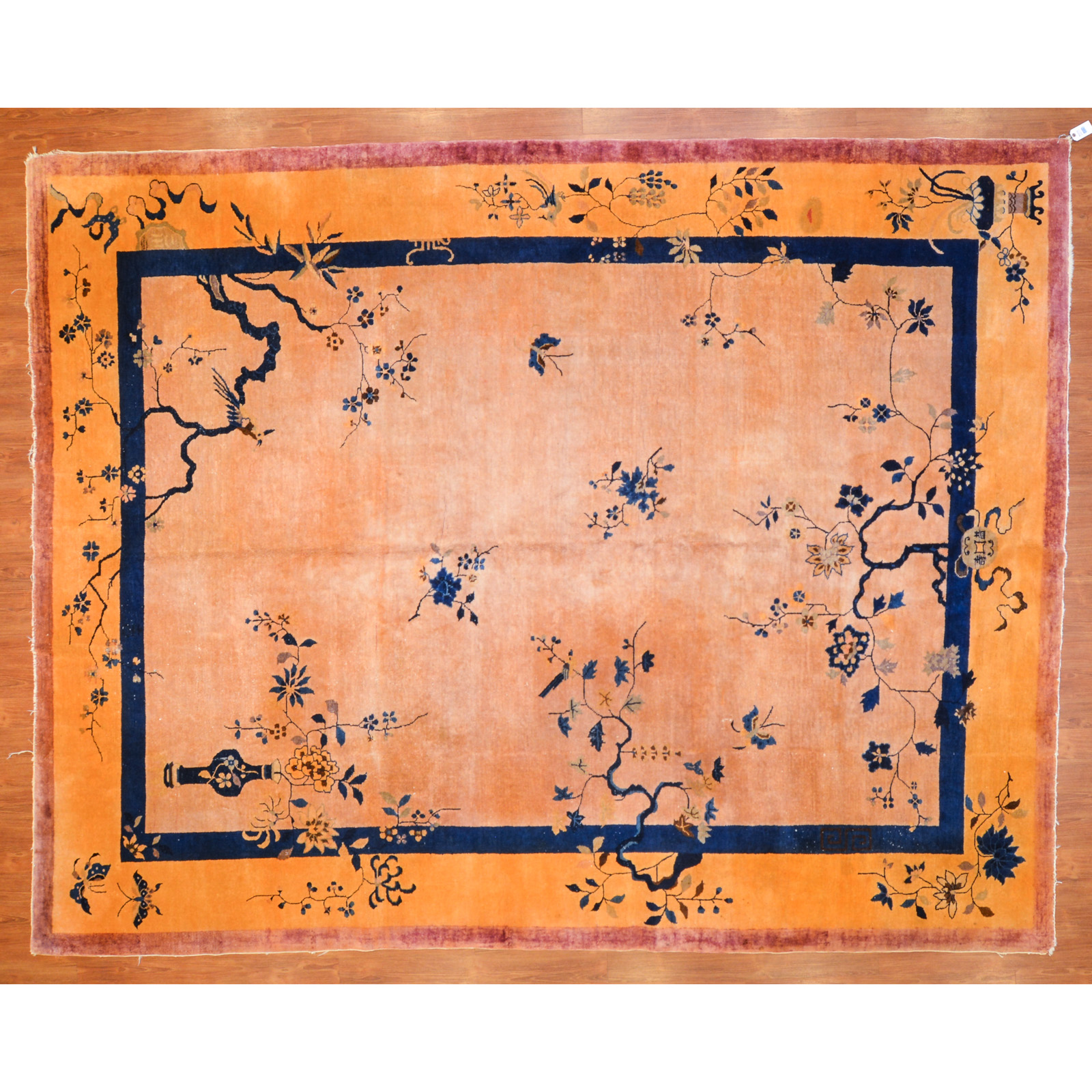 ANTIQUE NICHOLS RUG, CHINA, 8.11