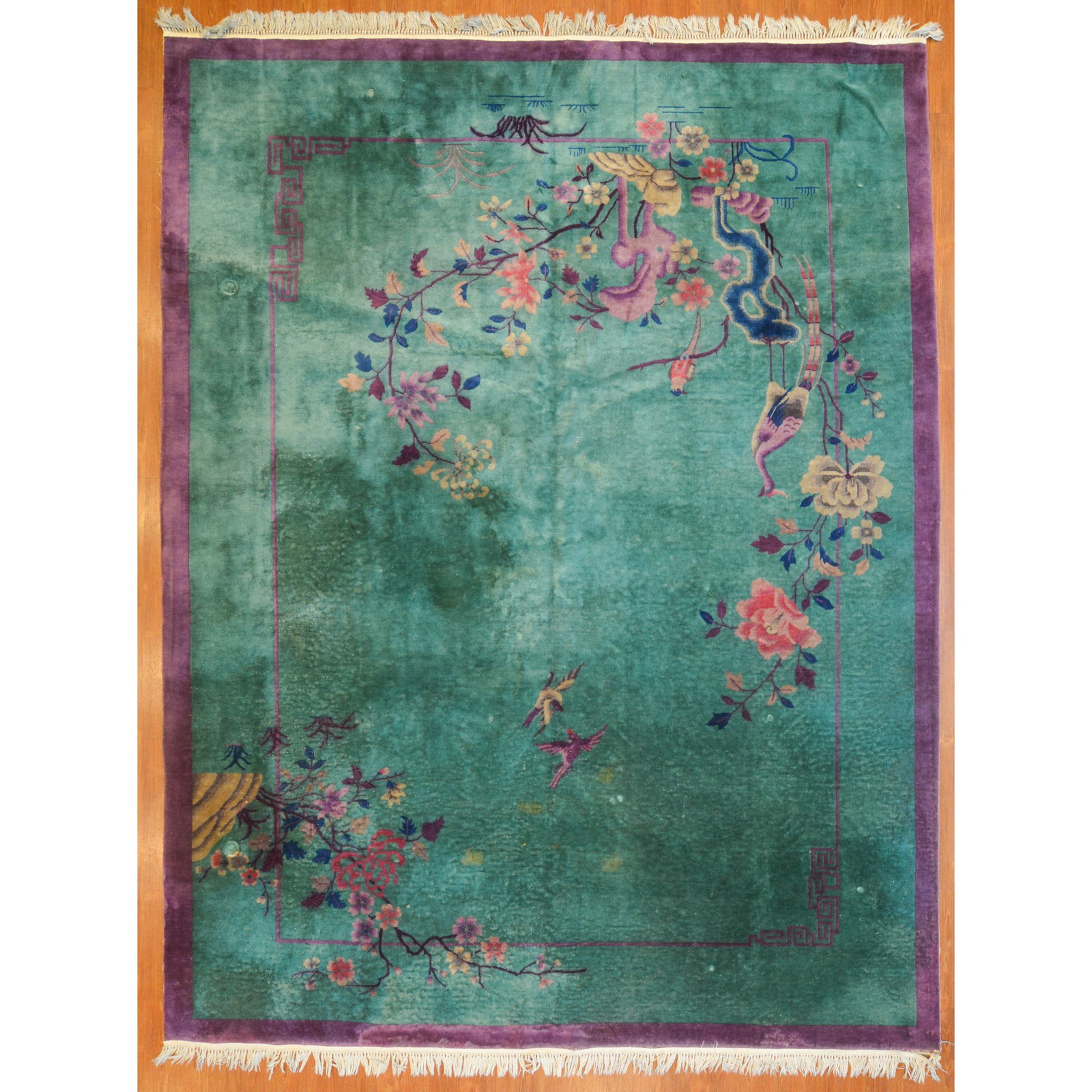 ANTIQUE NICHOLS RUG, CHINA, 8.11